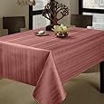 Benson Mills Flow Heavy Weight "Spillproof" 60-Inch by 104-Inch Fabric Tablecloth, Brick