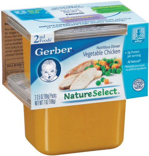 Gerber Nature Select 2nd Foods, Vegetable and Chicken, 7-Ounce (Pack of 8)