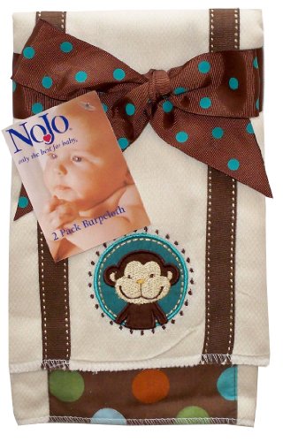 Nojo Jungle Tales 2 Pack Diaper Burpcloth Set
