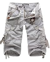 Zicac New Summer Adults Mens Cool Relaxed Fit Casual Cotton Military Camouflage Camo Army Cargo Combat Work Pants Trousers Shorts with Multi Pockets