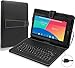 Contixo 10.1'' Tablet Folio Keyboard with Stand Universal PU Leather Case LR102/Q102/Q103 Tablet and More 10.1'' or 10'' Tablets