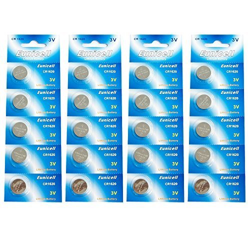 Eunicell CR1620 5009LC Lithium Blister Pack 3V 3 Volt Coin Cell Batteries (20 pcs)