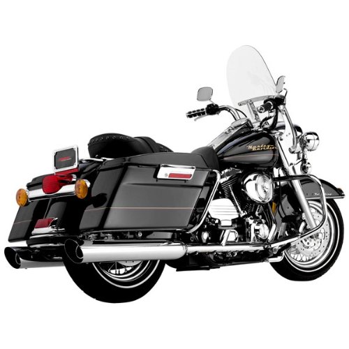 Cobra 4 Inch Slip On Slashdown Chrome Muffler for Harley Davidson FL Touring Models