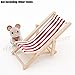 Odoria 1/12 Miniature Beach Chair Dollhouse Outdoor Furniture Accessories, Red
