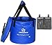 Freegrace Premium Collapsible Bucket -Multifunctional Folding Bucket -Perfect Gear For Camping, Hiking & Travel (Navy Blue, 10L(Upgraded))