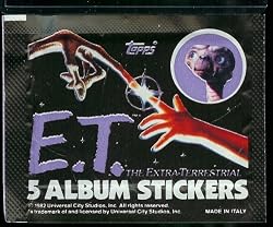 E.T. The Extra Terrestrial Album Sticker Pack - 5 Album Sticker Per Pack