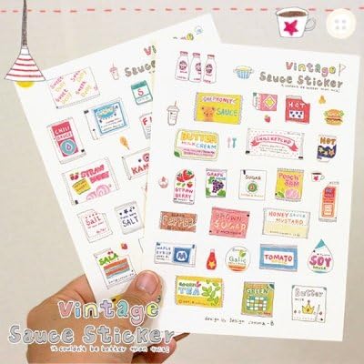 Vintage Sauce Illustrated Sticker Set