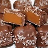 Chocolate Covered Caramels with Sea Salt (Milk Chocolate, Half Pound (16 Caramels)) (With a No Melt Guarantee)