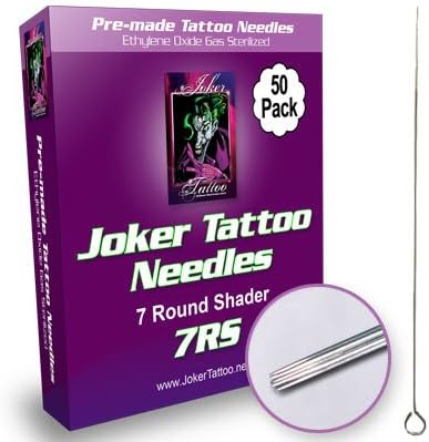 Joker Tattoo Needles 7 Round Shaders Box of 50