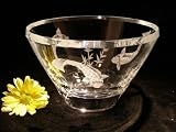 Koi with Bamboo Luminous Crystal Bowl