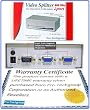 Pro-Techgroup Premium 2-Port (1x2) High Resolution High Bandwidth (400 Mhz) VGA SVGA SXGA Monitor or Projector Splitter Multiplier box with Power