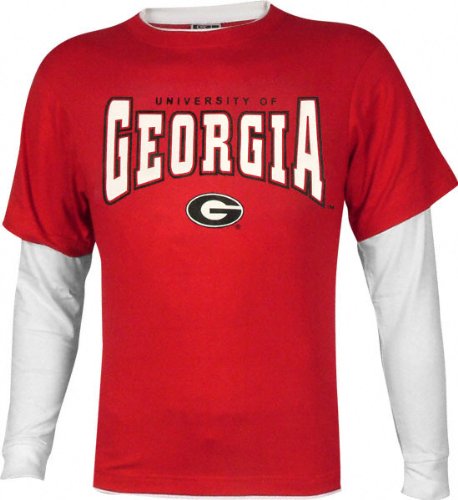 Buy Georgia Bulldogs Walk On Double Layer Long Sleeve Shirt