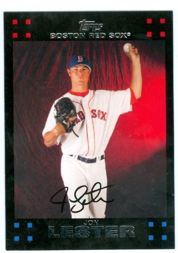 Jon Lester baseball card 2007 Topps #383 (Boston Red Sox Rookie Card)