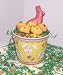 Gourmet Food : Scott's Cakes 1 lb. Coconut Macaroon Cookies in a Yellow Bunny Pail with Jelly Beans and Milk Chocolate Bunny