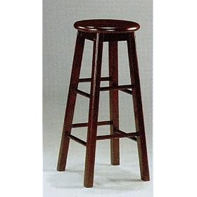 Click here to buy Traditional Bar Stool in Capuccino Finish Wood 29H (Set of 2) by AtHomeMart.