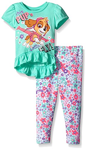 Paw Patrol  Toddler Girls' 2pc T-Shirt and Legging Set, Turquoise, 4T