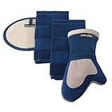 Kitchen Towel and Pot Holder Federal Blue 4-pc. Set