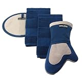 Kitchen Towel and Pot Holder Federal Blue 4-pc. Set