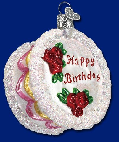 Old World Christmas Birthday Cake Ornament