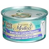 Fancy Feast Elegant Medleys for Cats, White Meat Chicken Primavera in a Classic Sauce with Garden Veggies and Greens, 3-Ounce Cans (Pack of 24)