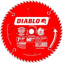 Freud D0760X Diablo Ultra Finish Saw Blade ATB 7-1/4-Inch by 60t 5/8-Inch Arbor