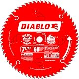 Freud D0760X Diablo Ultra Finish Saw Blade ATB 7-1/4-Inch by 60t 5/8-Inch Arbor