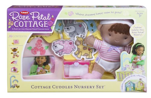 Childrens Toyshop  Toys : Playskool Rose Petal Cottage Cuddle Nursery Set - African American