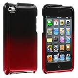 Electromaster(TM) Brand - Red / Black Crystal Hard Skin Case Cover New for iPod Touch 4th Generation 4G