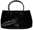 Women's Nine West Purse Handbag Tuffed Shopper Black
