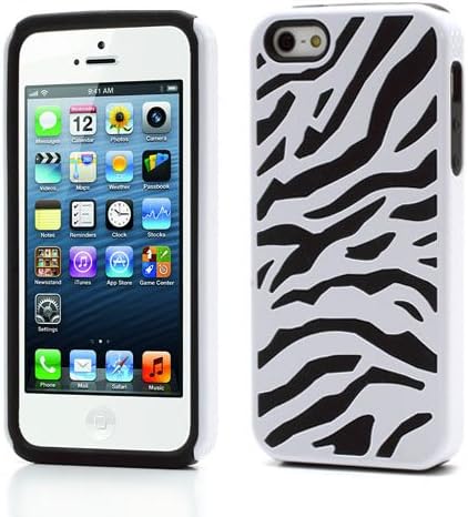 XAiOX Apple iPhone 5 5S Zebra PC &amp; Silicone Composite Case for iPhone 5 5s