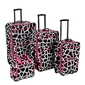 Rockland 4-pc. Luggage Set - Pink Giraffe