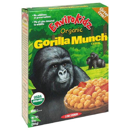 EnviroKidz Organic Gorilla Munch Cereal, 10-Ounce Boxes (Pack of 6)