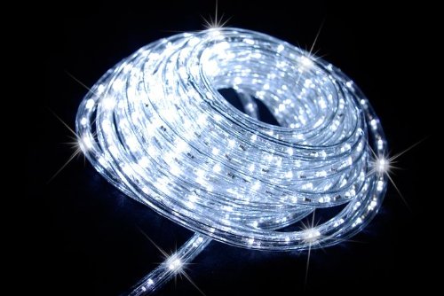 LED Lichterschlauch Lichtschlauch 20 Meter, weiß, für Außen und Innen