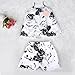 FEITONG Girls Wash Painting T-shirt Shorts Set Clothes Suit