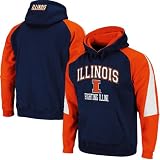 Illinois Fighting Illini Hoody Sweatshirt : Illinois Fighting Illini Navy Blue-Orange Playmaker Pullover Hoodie Sweatshirt
