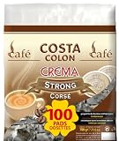 Produkt-Bild: Costa Colon Crema Strong Kaffee Pads, Kaffeepads 100 St&uuml;ck einzeln verpackt. Geschenk aus Belgien zur St. Nicolas, Weihnachten!