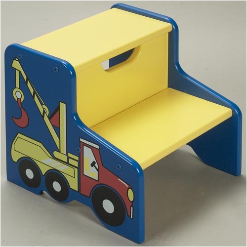 Toys: Construction Step Stool   paint style. Crane