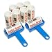 2 x Caraselle Cornflower Blue Trident Sticky Roller Brushes and 7 Refills with 45metres long roll of sticky paper with adhesive surface which can be torn off & thrown away once used. Designed for removing lint, dust & animal hair from clothes & upholstery