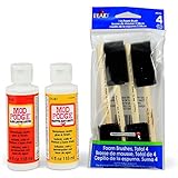 Mod Podge Basics Bundle with 6 Items -- Gloss and Matte Medium with 4 Foam Brushes -- Comes with Photo Project Instructions!