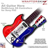 Red, White and Blue Skin by WraptorSkinz TM fits All Sony PS2 Guitar Hero SG Guitar Controllers (GUITAR NOT INCLUDED)