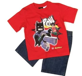 Batman Lego Sets Amazon on Amazon Com  Batman Lego Boys Denim Shorts Set Size 6  Clothing