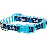 UPC 800443938737 product image for Petco Blue Whale Nylon Adjustable Dog Collar, For Necks 16