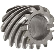Boston Gear H2410L Plain Helical Gear, 45 Degree Helix, 14.5 Degree Pressure Angle, 0.250 Bore, 24 Pitch, 10 Teeth, Steel, LH