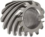 Boston Gear H2010L Plain Helical Gear, 45 Degree Helix, 14.5 Degree Pressure Angle, 0.313 Bore, 20 Pitch, 10 Teeth, Steel, LH