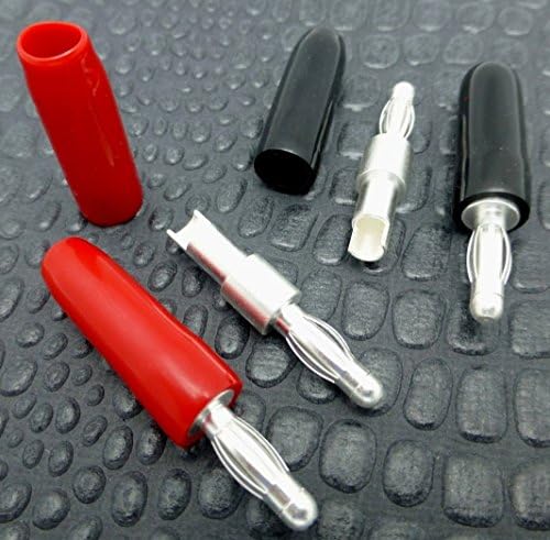 Nerve Audio Solder-On Silver Banana Plug Set of 4 Plugs 2 Pairs DIY