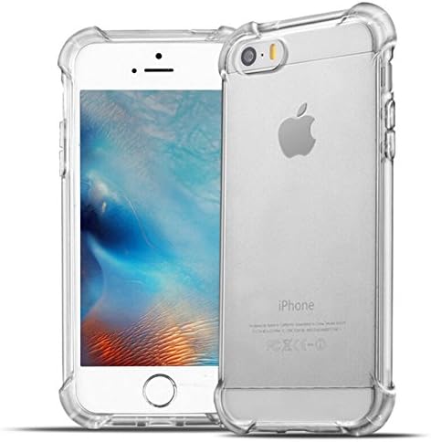 iPhone SE Case, ZONCH™ [Drop Protection] [Shock Absorption] [FREE Screen Protector] Ultra Thin Soft TPU Gel Protective Skin for iPhone SE / iPhone 5S / 5 - Clear