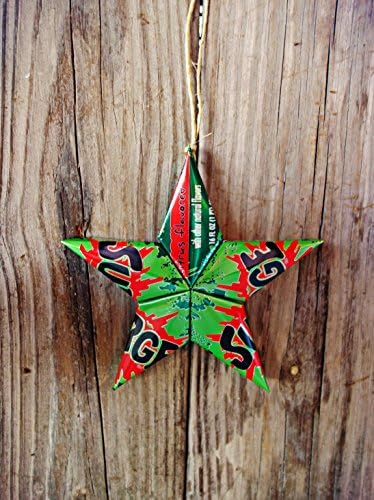 Upcycled Surge Soda Can Star Ornament