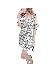 Polyester Portrait Neck Round Neck Cutout General Print  Dress