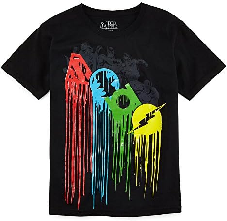DC Comics Big Boys' Justice League Drip Tee M(10/12)