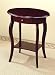 Cherry Finish Solid Wood Oval Accent Side Table